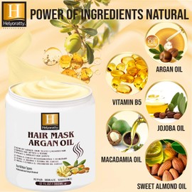 Hair mask for dry damaged hair and growth - leave in conditioner spray - argan oil hair mask - hair oil for dry damaged hair and growth - Deep Conditioning Hair Mask for Dry, Damaged or Color