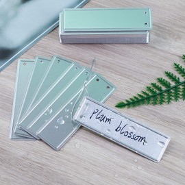 200 Aluminum Plant Tags with 200 Metal Wires - Double Sided Write On Metal Labels - Solid Stamping Tags - Waterproof Outdoor Plant Markers for Trees, Greenhouses