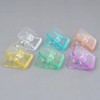 Square Transparent Color Clips 1P Purple 5ea