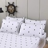 Chickwin Set of 2 Pillowcases, Love-White Pattern, 100% Polyester, Soft,