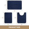 HOMEIDEAS Upgraded Bathroom Rugs Set 3 Piece, Extra Thick Absorbent