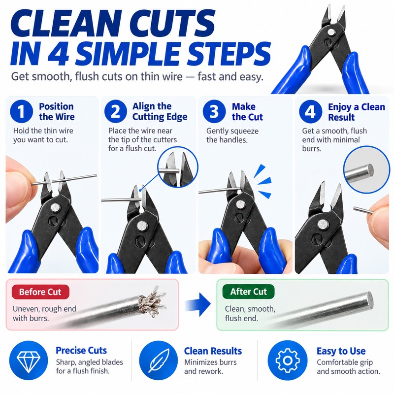 Carbon Steel Diagonal Pliers for Precision Cutting – Side Nipper