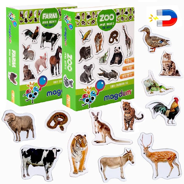 magdum Children's Fridge Magnet with Magnetic Animal Zoo – 35 Children's Fridge Magnet – Fridge Toy – Children's Fridge Toy – Children's Fridge Magnet – Children's Toy – Educational Game – Magnetic