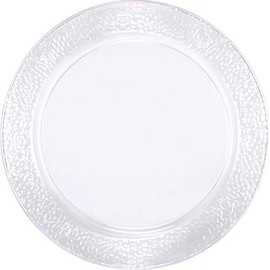 Party Central Club Pack of 24 Clear Pebble Plastic Trays 13"