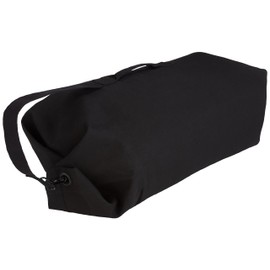 STANSPORT - Cotton Canvas Duffel Bag With Shoulder Strap For Travel & Storage Black, 36" X 10" X 10"