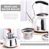 PRETYZOOM Stainless Steel Whistling Tea Kettle with Built-in Tea Strainer