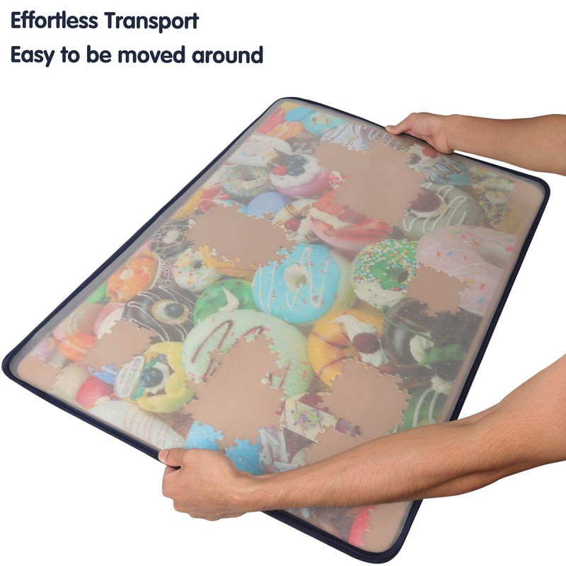 Tektalk Jigsaw Puzzle Board with Puzzle Dustproof Cover Up to