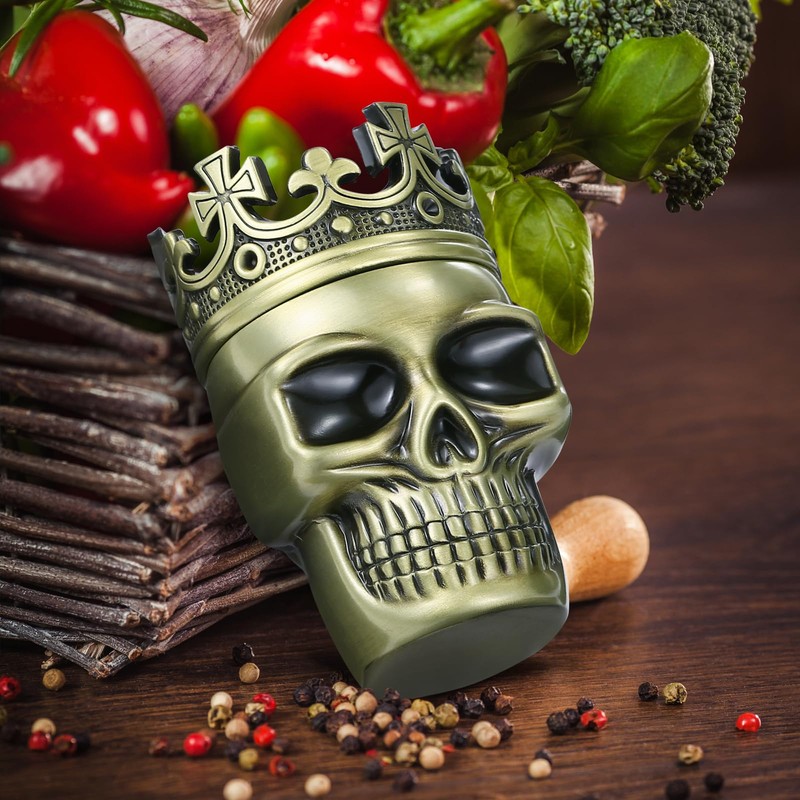 LIHAO Grinder 1.5 inch Spice Grinder Full Metal Skull Grinder