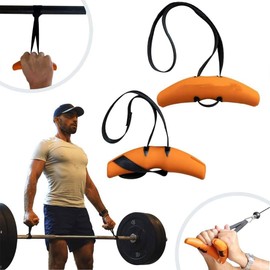 Pull Up Handles Grips, Gym Workout Handles, Grip Handles for a Pull ups Bars, Cable Machine Attachments, LAT Pulldown, T Bar Rows, Barbells, Dumbbells