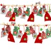 Advent Calendar for Filling, Christmas Calendar Fabric Bags for Filling Yourself, 24 Gift Bags Chain to Fill Yourself and Hang, Jute Bag, Calendar String, Number Buttons