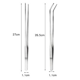 Tweezers Tweezers, Long, Aquarium Tweezers, Set of 2, For Herbarium Production, Reptile Breeding, Aquatic Plants, Length 10.6 inches (27 cm), Stainless Steel, Long Size, Fine, Practical, Convenient,