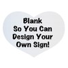 Durable Blank Heart Shaped Corrugated White Yard Sign - Strong