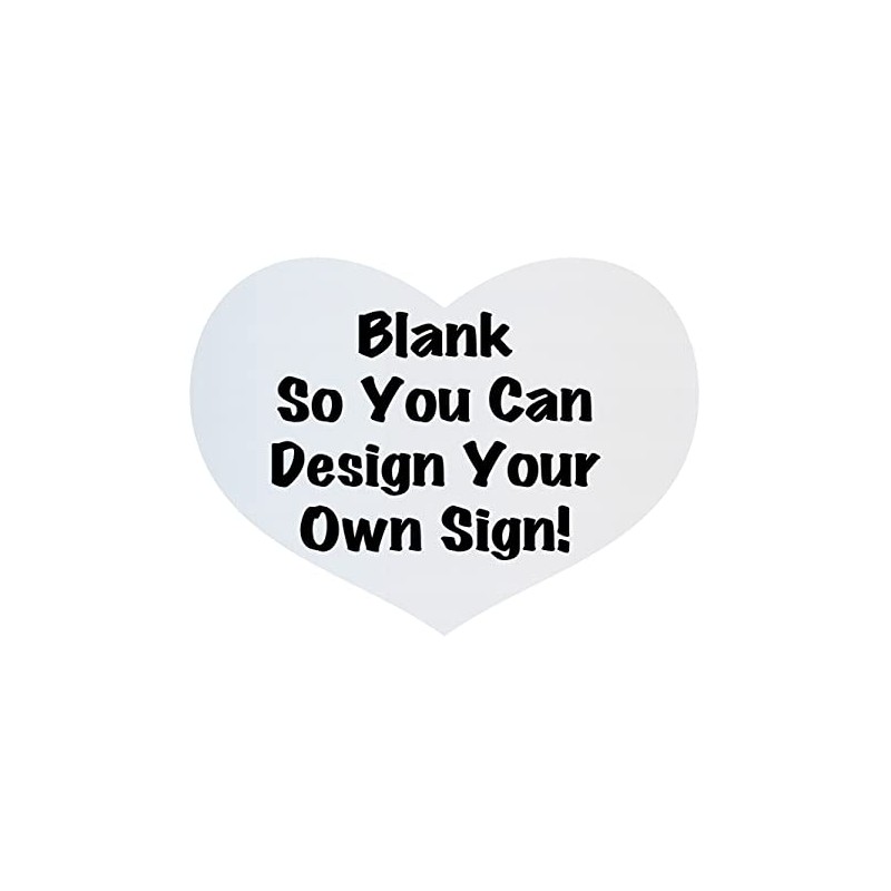 Durable Blank Heart Shaped Corrugated White Yard Sign - Strong