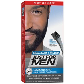 Mustache and Beard Brush-In Color Gel Jet Black