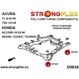 Strongflex PU Front Subframe – Front Bushing 081829B fits Honda Accord, Acura TL / TSX