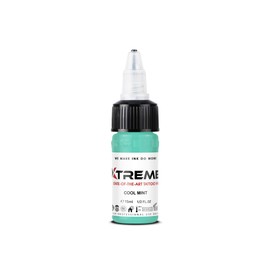 Xtreme Tattoo Ink, Versatile Medium Viscosity for Precision Tattooing, Rich Hue, Quick Healing, Acrylic-Free, Water Base, Highest Safety Stards - Ready-to-Use Tattoo Ink (Cool Mint, 0.5 oz)
