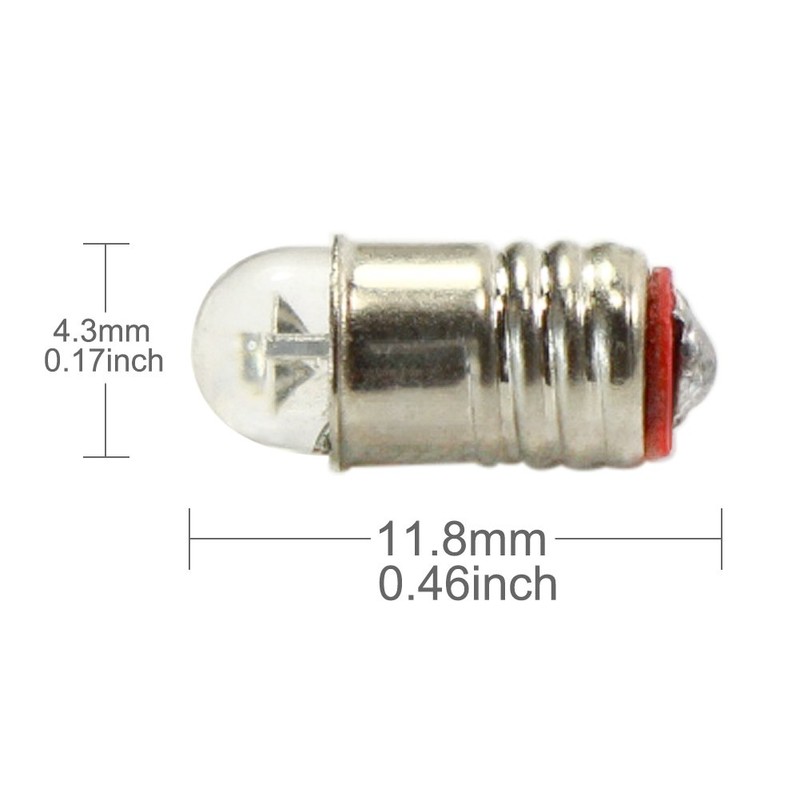 Evemodel E501WM 10PCS Warm White LED Screw Bulb E5 E5.5