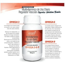 Omega 3, 6 Y 9 Cápsulas Gelatina Blanda Suplemento 30 Cap Sabor Sin sabor                                                                             