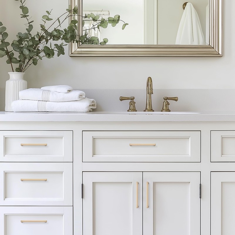 Ravinte 20 Pack Solid 4 Inch Hole Center Slim Square