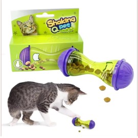 Generic Juguete interactivo y dispensador de comidas, USO con alimentos o golosinas gato,perro, green