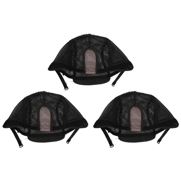 Pack of 3 Dome Wig Caps, Soft, Breathable Nylon Wig