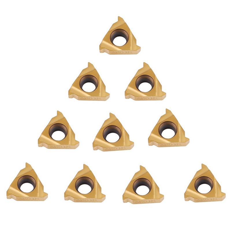 CNC Carbide Tips Inserts, 10Pcs Carbide Inserts,11IR A60 CNC Blade