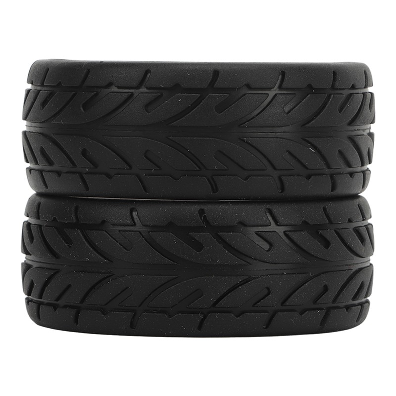 2PCS RC Racing Tire Plastic Wheel Hub and Rubber Tire