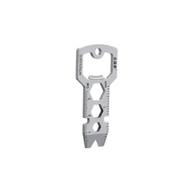 Sanrenmu EDC Pry Bar with Bottle Opener Inch/CM Ruler Wrench Multi Function Mini Compact Stainless Steel Keychain GJ035Z