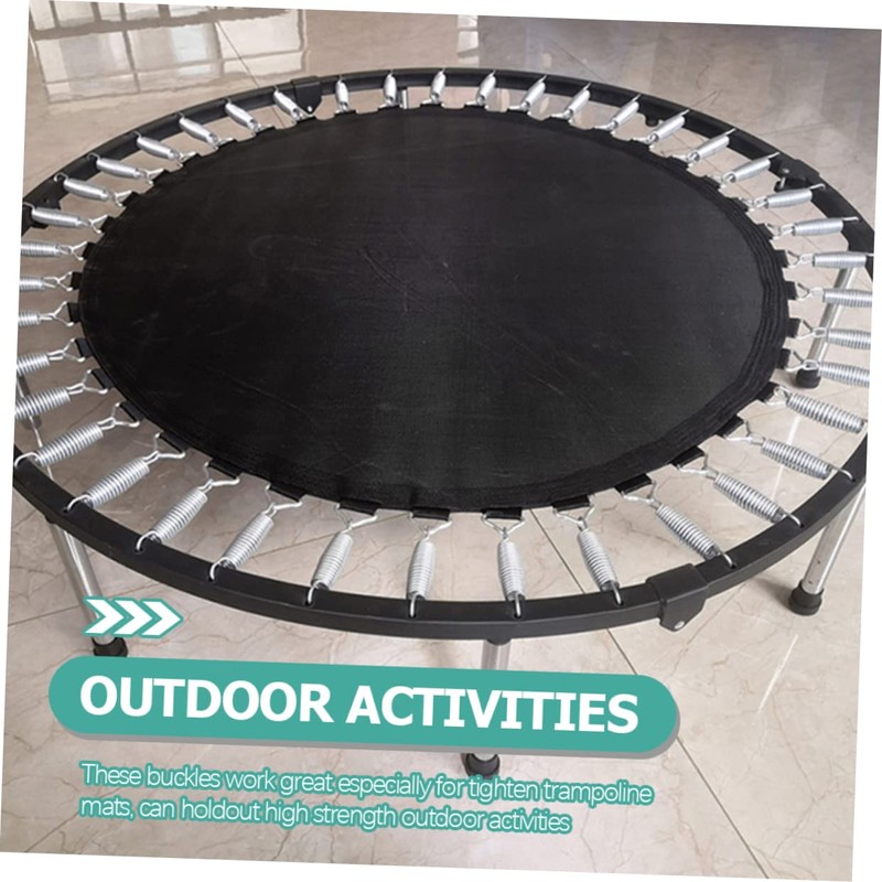 Outanaya 30pcs Trampoline Parts Metal Buckles Professional Triangle Buckles Spring