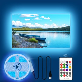 HAMLITE Led Lights for TV 85-95 Inches, 21Ft USB Powered TV Led Backlight, Easy-Bending Design, Ambient Lighting, Gaming Decor