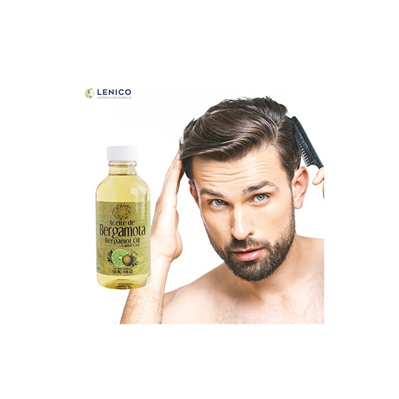 Aceite de bergamota 120 ml marca Lenico Estimula Crecimiento Cabello,Barba
