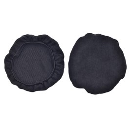 jojofuny 8pcs Stretchable Headphone Covers Washable Fabric Protectors for Over Headphones Moisture Wicking and Durable Pad Sleeves Easy Installation with Elastic Band Black