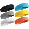 (6Pcs Headband) - Sweatband Sport Headband for Men & Women
