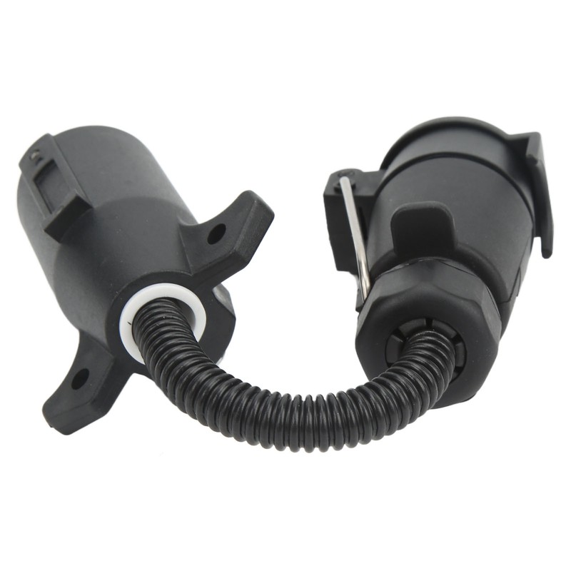 7 Way Round Trailer Plug Adapter Wire Connector RV Truck