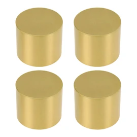 Geesatis 4 Pcs Copper Gold Furniture Pads Floor Protector Chair Feet Pad Table Leg Cap, 1.4 x 1.2 inch / 35 x 30 mm