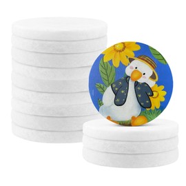 White Round Painting Pebbles, 12PCS Flat Rocks Stones, Large Smooth Pebbles for Painting Arts Craft(65mm Diameter)