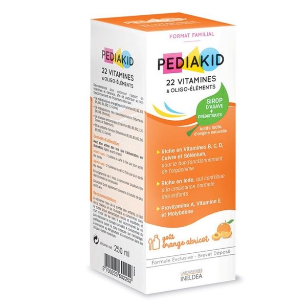 Ineldea Pediakid 22 vitamines et oligo-éléments sirop 250 ml