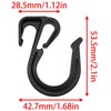 Dsjnf Elastic Rope Hook Cargo net Hook Black Bungee Rope