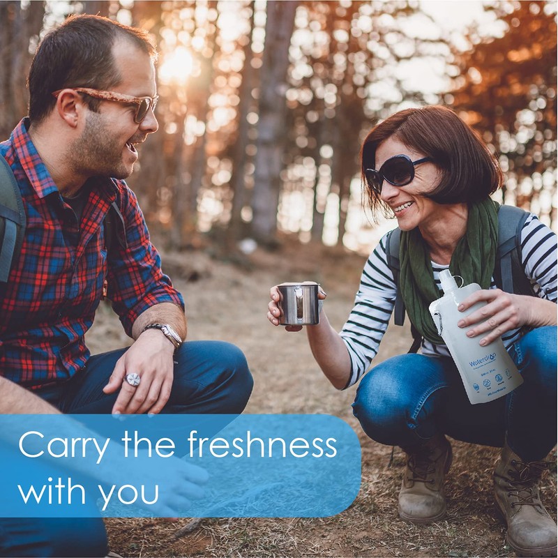 Waterdrop 16 oz Collapsible Water Pouch, Pack of 3, Hiking,