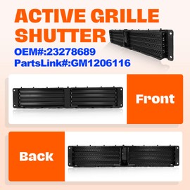 CarPartsDepot Front Lower Active Grille Shutter w/Motor Compatible With 2017-2019 Buick LaCrosse GM1206116 23278689