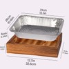2PCS Wooden Foil Pan Holder for 9x13 Disposable Aluminum Baking