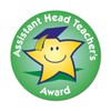 Cute Star stickers with an 'Assistant head teacher's award' Message