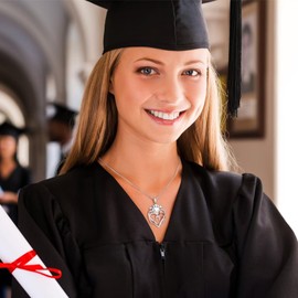 Iefil 2025 Graduation Gifts for Her - Graduation Necklace & Jewelry, Sterling Silver Initial M Necklace