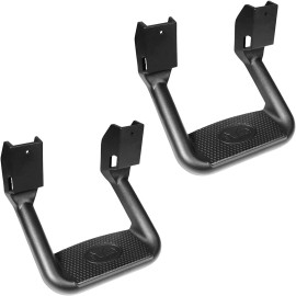 Bully Truck Black Powder Coated Hoop Side Step Set 2 Pieces (1 Pair) Dodge
