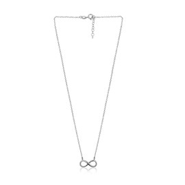 Vanbelle Sterling Silver Jewelry Love-Theme Infinity Pendant Necklace with Rhodium Plating for Women