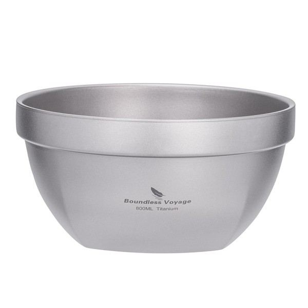 Boundless Voyage Titanium Double Walled Bowl Oatmeal Rice Soup Yogurt