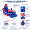 2-Pack Patriotic Duck Pool Floats for Summer Fun – Red