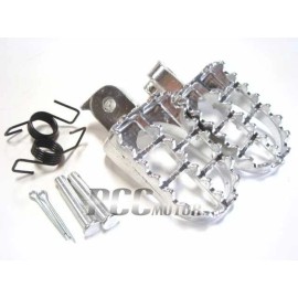 pccmotor FOR HONDA XR CRF 70 SILVER FOOTPEGS FOR XR50 CRF50 PW50 80 PIT DIRT BIKE U FP01