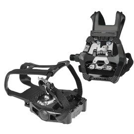Coriver Bicycle Pedals, Aluminium SPD Pedals Bicycle with Strap and Clip, 9/16 Inch Bicycle Pedals MTB, Pedals Mountain Bike for Road BMX Bicycles Trekking Spinning Bike Indoor Bicycle