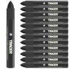 TRACER Construction Lumber Crayon Markers, Pack of 12 - Black.